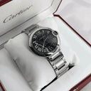 Montre Ballon Bleu Femme – Acier Fond Noir